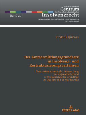 cover image of Der Amtsermittlungsgrundsatz in Insolvenz- und Restrukturierungsverfahren